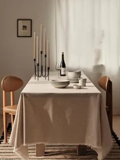 Tablecloths^Broste Copenhagen Elouise tablecloth 160x200 cm, Gray Grey