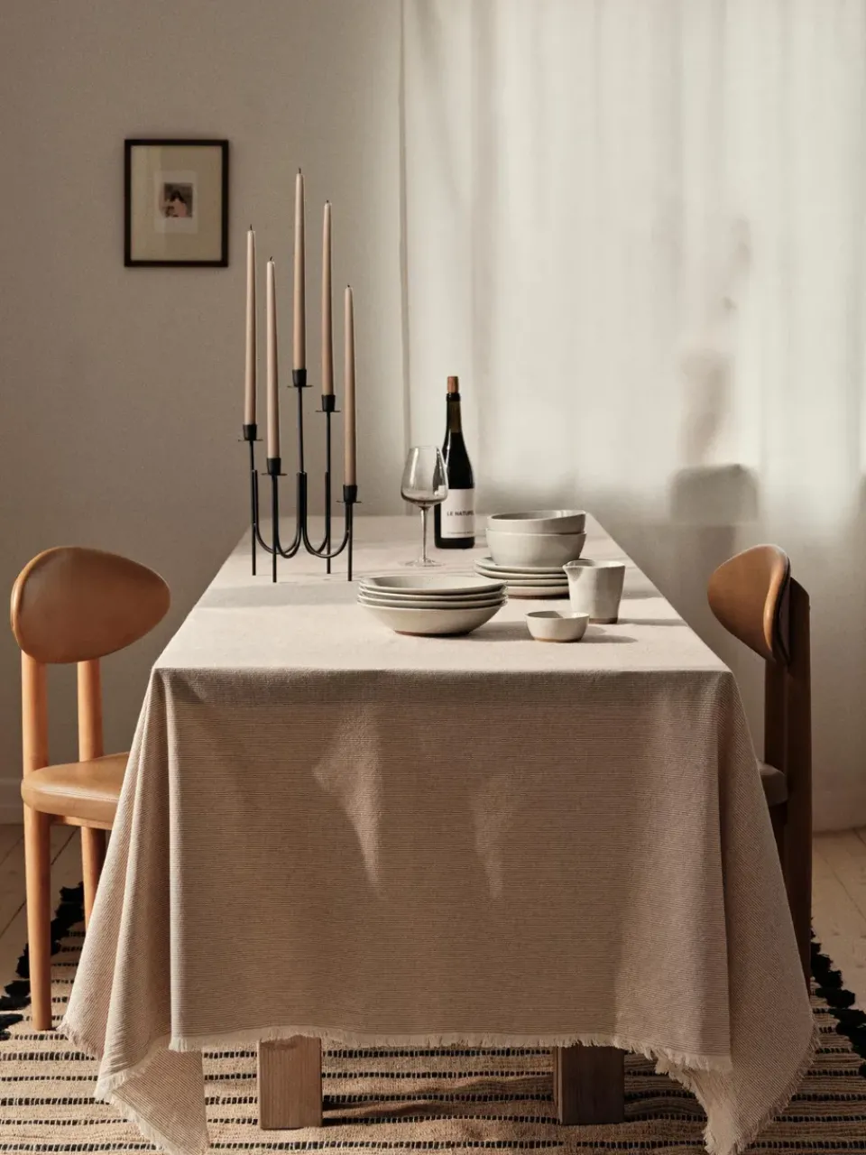 Tablecloths^Broste Copenhagen Elouise tablecloth 160x200 cm, Gray Grey