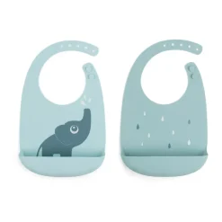 Bibs^Done by deer Elphee Bib 2-Pack, Blue