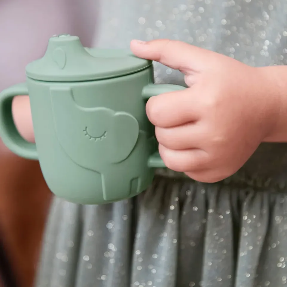 Sale Done by deer Elphee Peekaboo sippy cup 120 ml, Green