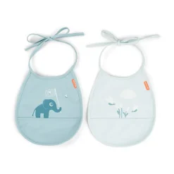 Bibs^Done by deer Elphee Tiny bib 2-pack, Blue