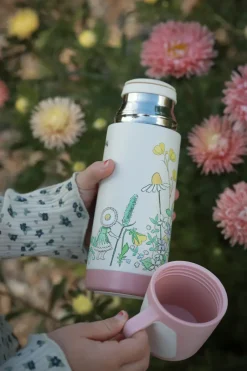 Best Rätt Start Elsa Beskow Blomsterfesten thermos 35 cl, White Pink