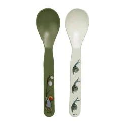 Online Rätt Start Elsa Beskow Tomtebobarnen spoon 2-pack, Green-white Multi