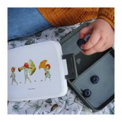 Lunch Boxes & Food Containers^Rätt Start Elsa Beskow Tomtebobarnen lunch box 8x18.5 cm, Brown-white Multi