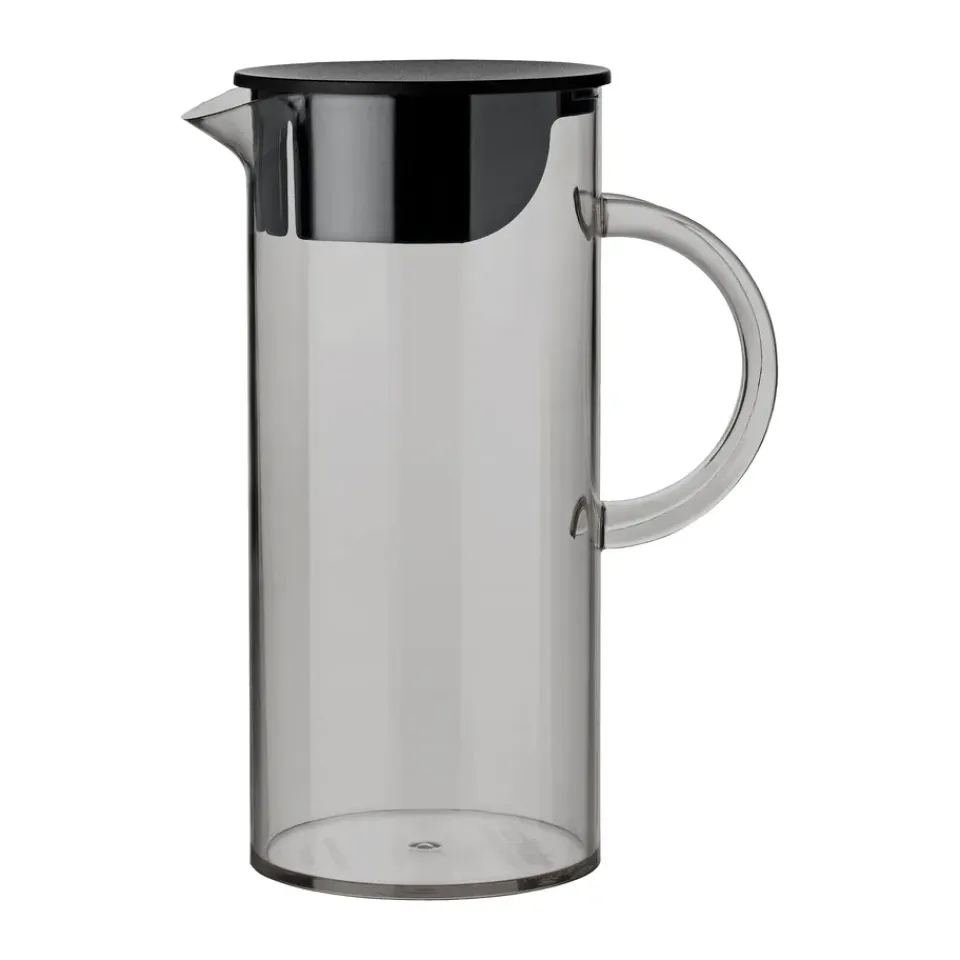 Water Jugs And Carafes^Stelton EM77 jug with lid 1.5 L, Smoke Grey