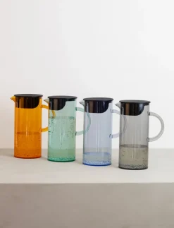 Water Jugs And Carafes^Stelton EM77 jug with lid 1.5 L, Smoke Grey