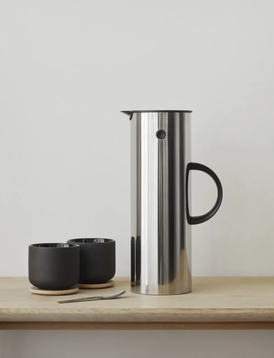 Thermoses^Stelton EM77 vacuum jug 1 l, stainless steel Silver-coloured