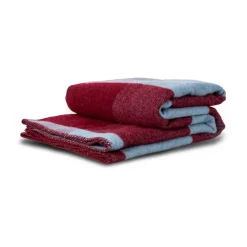 Wool Blankets & Throws^Byon Embrace blanket 130x200 cm, Light blue-burgundy BlueRed