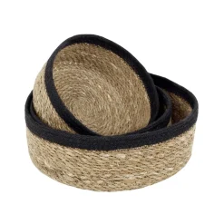 Online Dixie Emil bread basket 3-pack, nature-black BeigeBlack