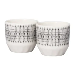 Egg Cups^Arabia Emilia egg cup 4 cl 2-pack, Black-white BlackWhite