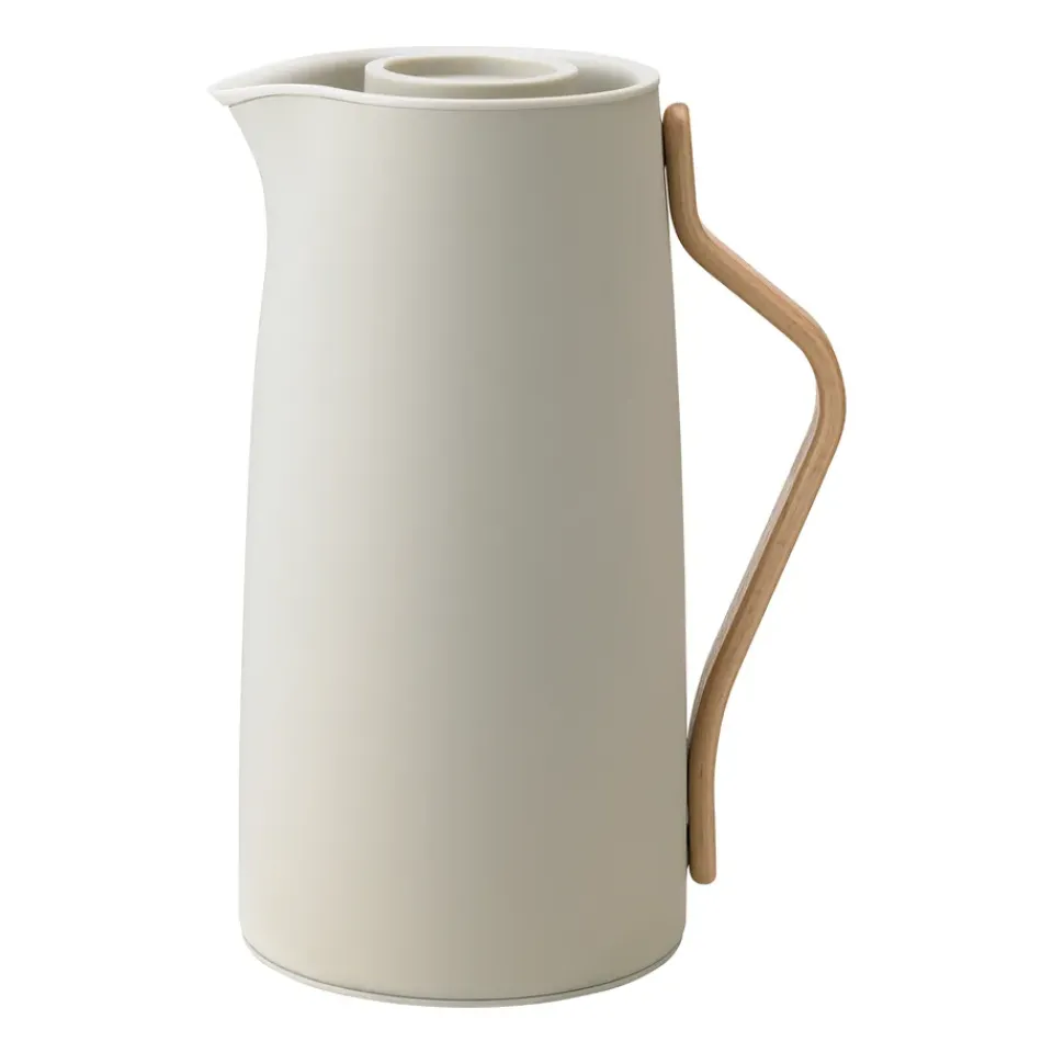Thermoses^Stelton Emma coffee vacuum jug, Soft sand BeigeBrown