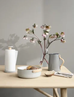 Kitchen Towel Holders^Stelton Emma paper towel holder 28 cm, Grey-book GreyBeige