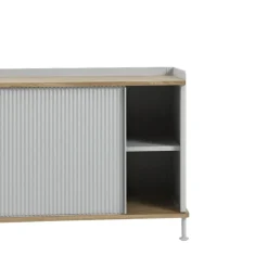 Muuto Enfold Low Side table, -oak-metal Black
