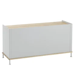 T.V & Media Units|T.V & Media Units^Muuto Enfold sideboard low 125x45x63 cm, Oak-Grey BrownGrey