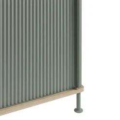 Hot Muuto Enfold sideboard low 125x45x63 cm, Oak-Dusty green BrownGreen