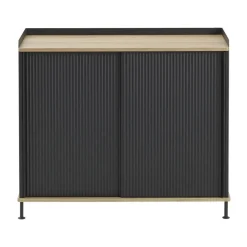 Hot Muuto Enfold Sideboard 100x45x85 cm, Lacquered oak-anthracite Black