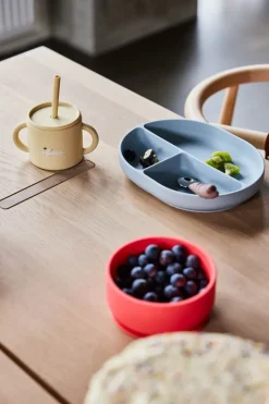 OYOY Enkei suction children's plate, Dusty Blue