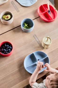 OYOY Enkei suction children's plate, Dusty Blue