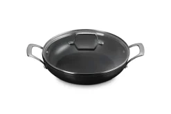 New Le Creuset ENSC casserole pan with glass lid, 28 cm Black
