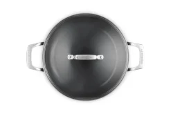 New Le Creuset ENSC casserole pan with glass lid, 28 cm Black