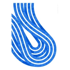 Posters^Paper Collective Entropy Blue 02 poster, 50x70 cm BlueWhite