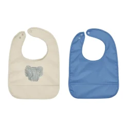 Sale OYOY Erik Elephant bib 2-piece, Beige-blue BeigeBlue