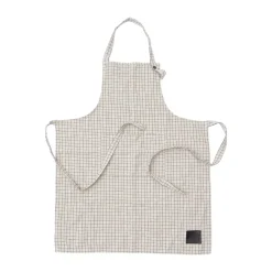 Discount ERNST apron checkered, Nature-black BeigeBlack
