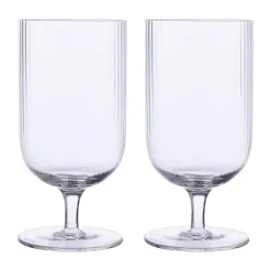Beer Glasses^ERNST beer glass ribbed 2-pack, Clear Transparent