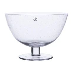 Outlet ERNST bowl bubbly glass, Clear Transparent