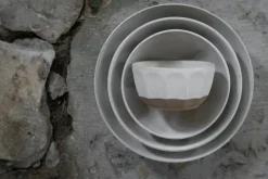 Salad Bowls^ERNST bowl stoneware, White-nature, Ø24 cm WhiteBeige
