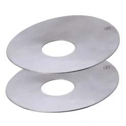Candle Accessories^ERNST candle cuff Ø8.3 cm 2-pack, Brushed metal Silver-coloured
