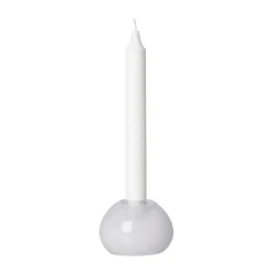 Online ERNST candle holder glass Ø7.5 cm, White