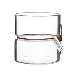 Sale ERNST candle holder H8.5cm Ø8cm, clear Transparent