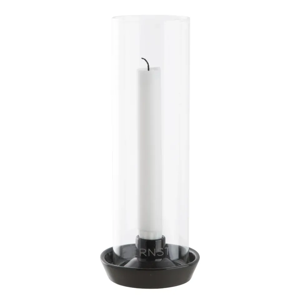 Candle Holders^ERNST candle sticks glass cylinder, Dark Grey