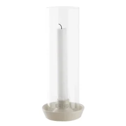 New ERNST candle sticks glass cylinder, White