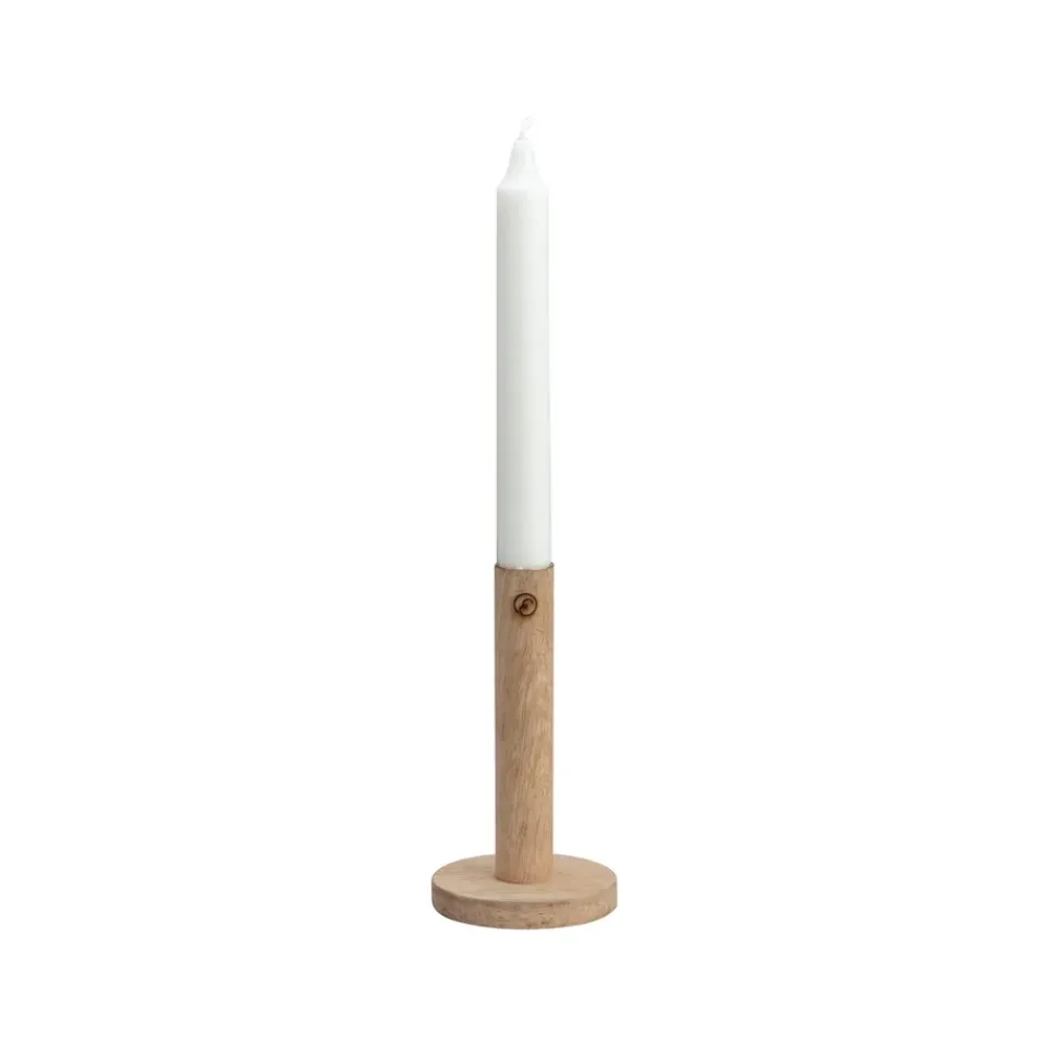 Candle Holders^ERNST candle sticks made of wood 15 cm, nature Beige