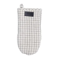 Online ERNST checkered oven mitt, Checkered nature-black BeigeBlack