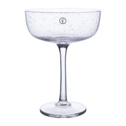 New ERNST coupe glass bubbly glass 20 cl 2-pack, Clear Transparent