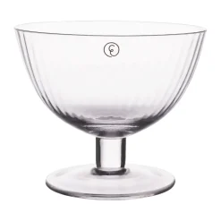 ERNST glass bowl with foot 2-pack, Ø10.7 cm Transparent