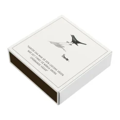 Online ERNST matchbox 11x11 cm, Bird White