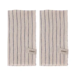 Sale ERNST napkin 2 pack striped 40x40 cm, Blue- Beige