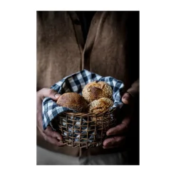 Linen & Cotton Napkins^ERNST napkin checkered 40x40 cm, Grey-blue-white GreyBlueWhite