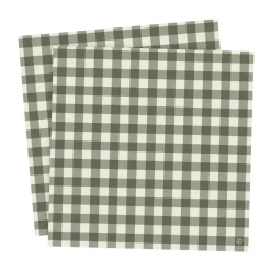 New ERNST napkin checkered 33x33 cm 20-pack, Green-light grey GreenGrey