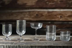 Sale ERNST oil glass bubbly glass 45 cl 2-pack, Clear Transparent