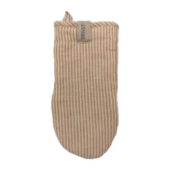 Oven Mitts, Gloves & Pot Holders^ERNST oven mitt striped, Kola-beige BrownBeige