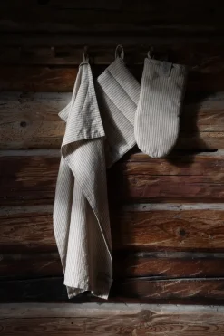 Oven Mitts, Gloves & Pot Holders^ERNST oven mitt striped, Kola-beige BrownBeige