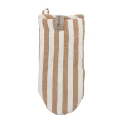 Oven Mitts, Gloves & Pot Holders^ERNST oven mitt wide stripes, Kola white BrownWhite