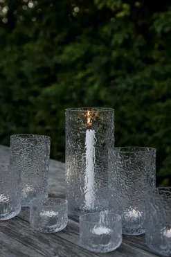 Tea Light Holders, Lanterns & Candle Dishes^ERNST patterned candle holder, Ø9x15 cm Transparent