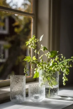 Tea Light Holders, Lanterns & Candle Dishes^ERNST patterned candle holder, Ø9x15 cm Transparent