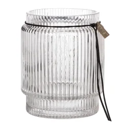Sale ERNST ruffled glass vase clear, Ø12.7 cm Transparent